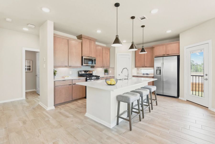 Representative furnished interior of a home built from the Fairview by Chesmar Homes in Sienna Courtyard, Missouri City (Image 7).