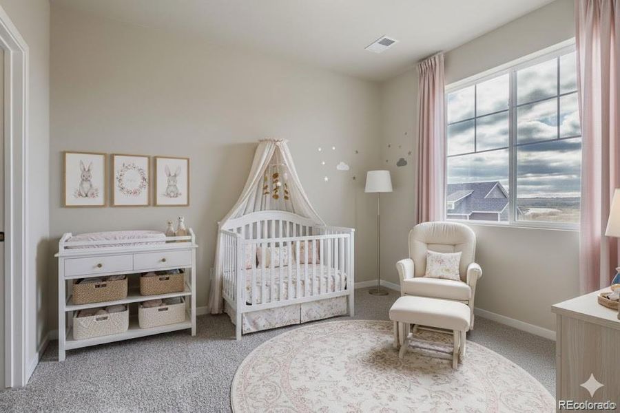 2nd Floor Bedroom 2 - Virtually staged photo