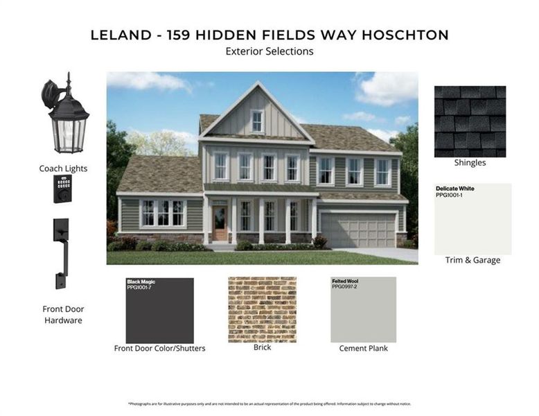 Sample of building materials used in homes in Hidden Fields, Hoschton (Image 42).