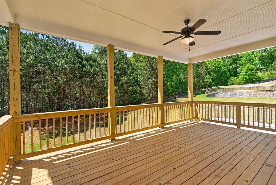 Exterior details and patio area of a home in The Manor at Gainesville Township, Gainesville (Image 3).