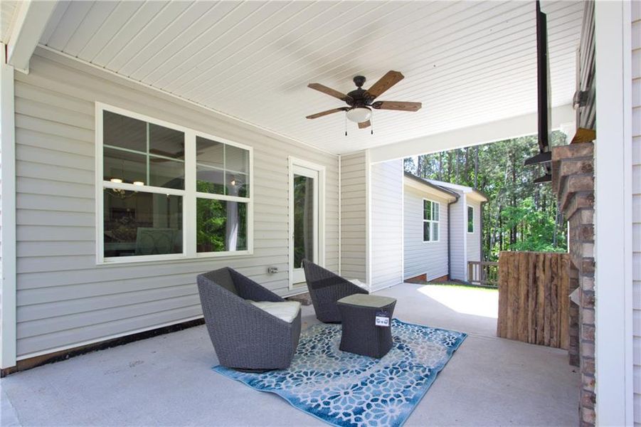 Exterior details and patio area of a home in , Covington (Image 2). Exterior details and patio area of a home in , Covington (Image 2).