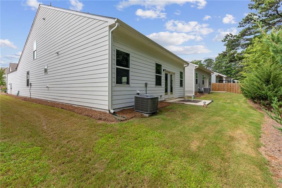 Exterior details and patio area of a home in Rosewood Farms, Acworth (Image 19). Exterior details and patio area of a home in Rosewood Farms, Acworth (Image 19).