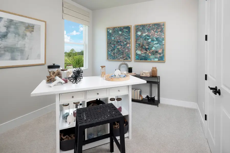 Representative furnished interior of a home built from the The Bellmeade by David Weekley Homes in SeaFlower – Bungalow Homes, Bradenton (Image 4). Representative furnished interior of a home built from the The Bellmeade by David Weekley Homes in SeaFlower – Bungalow Homes, Bradenton (Image 4).