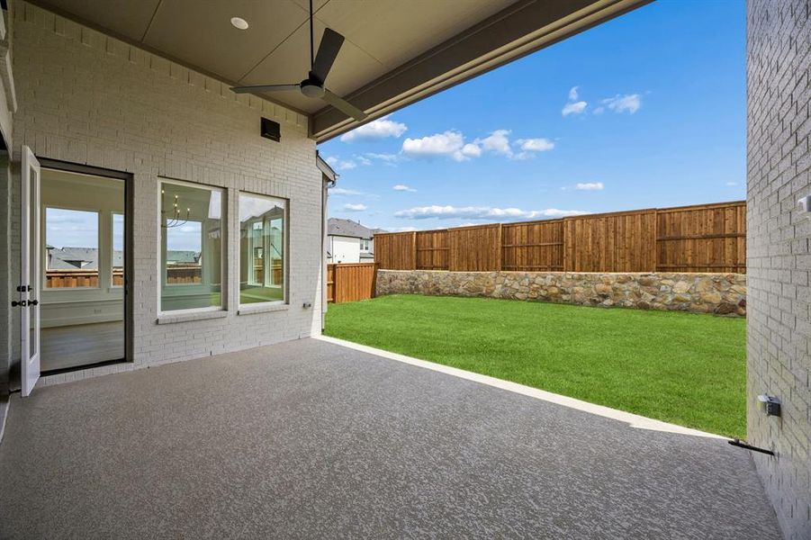 Dining al fresco has never been easier on this spacious, covered back patio!