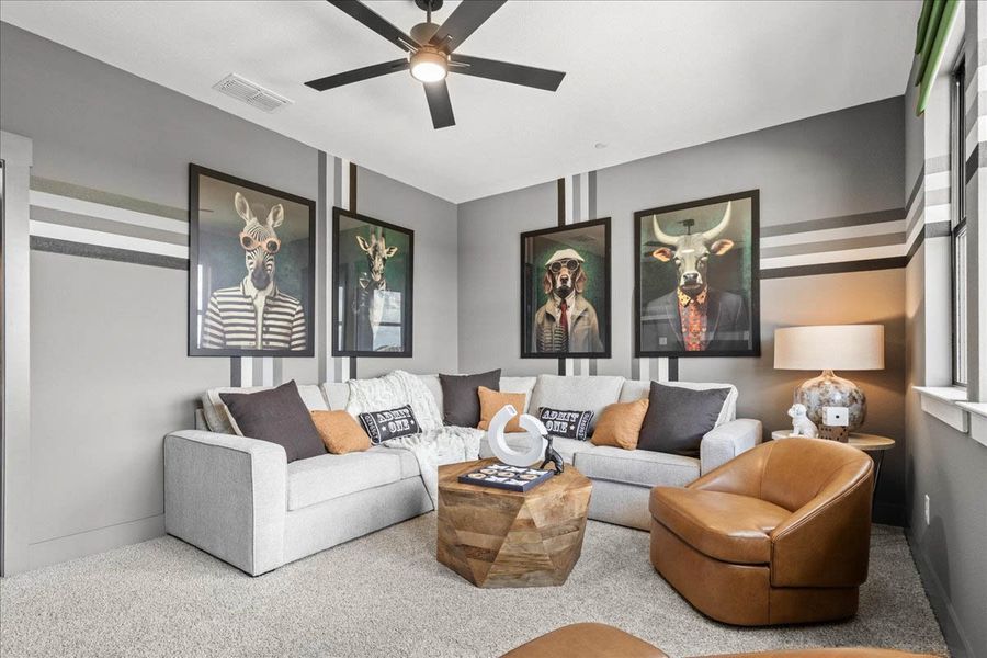 Furnished interior view inside a new home in Sweetwater, Austin (Image 57).