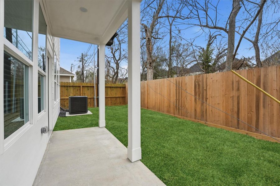 Exterior details and patio area of a home in , Houston (Image 22).