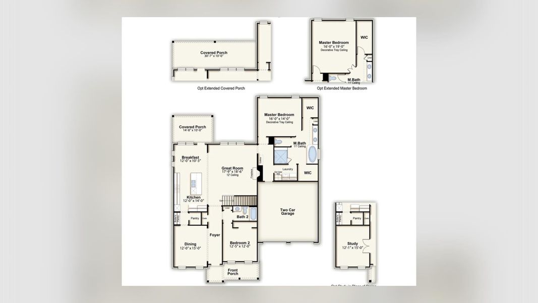 2D floor plan layout of this home in Lockwood, Collierville, TN (Image 2).