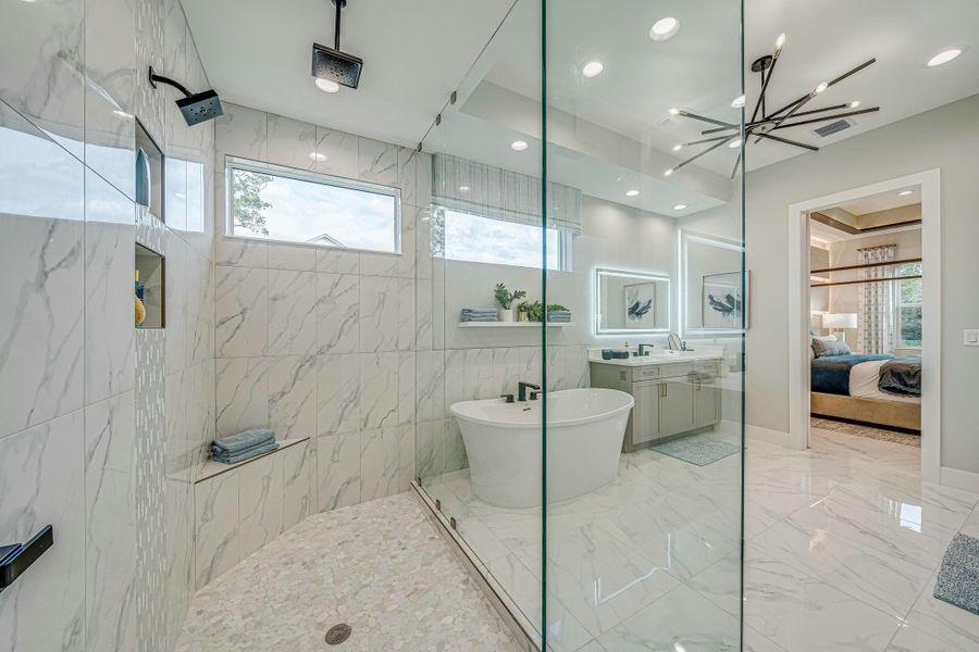 2D floor plan layout for the Sand Dollar Grande by GHO Homes in The Strand, Indian River Shores, FL (Image 92).