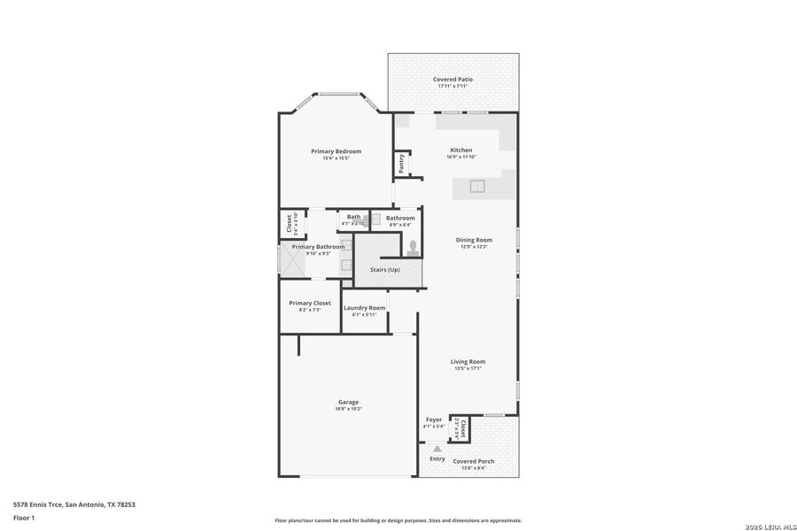 2D floor plan layout of this home in Thomas Pond, San Antonio, TX (Image 6).