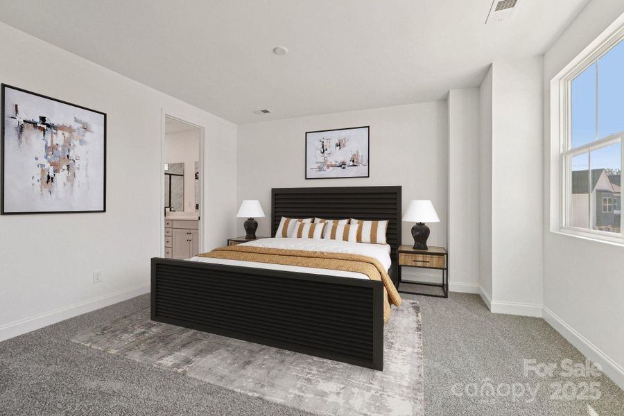 Virtually Staged Primary Bedroom