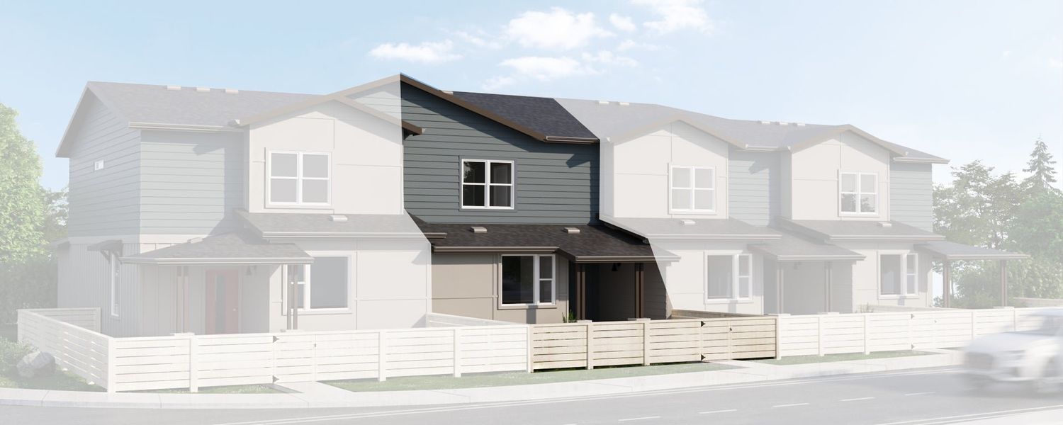 Representative exterior photo of a completed home built from the Telluride 1A by Hartford Homes in Timnath Ranch Townhomes, Timnath, CO (Image 17).