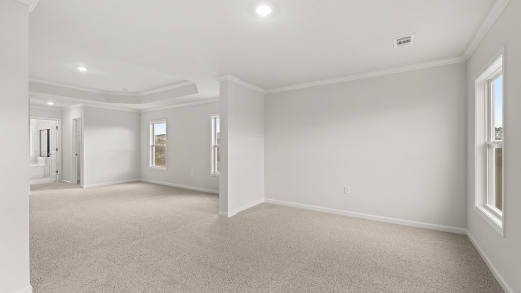 Representative unfurnished interior of a home built from the Grayson by D.R. Horton in Thalley Creek Estates, Cumming (Image 27). Representative unfurnished interior of a home built from the Grayson by D.R. Horton in Thalley Creek Estates, Cumming (Image 27).