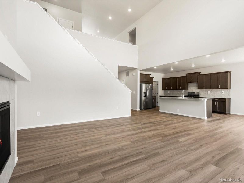Furnished interior view inside a new home in Poudre Heights: The Alpine Collection, Windsor (Image 9).