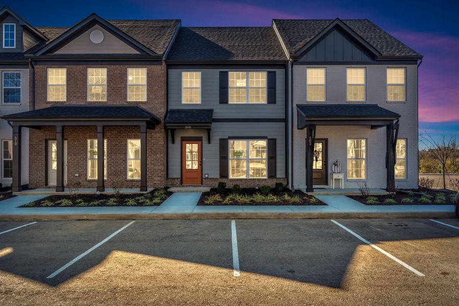 Front exterior of a new home in Oxford Station, Gallatin, TN, highlighting curb appeal (Image 2).