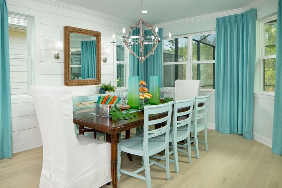 Representative furnished interior of a home built from the Aruba by Minto Communities in Latitude Margaritaville Watersound, Panama City Beach (Image 5).