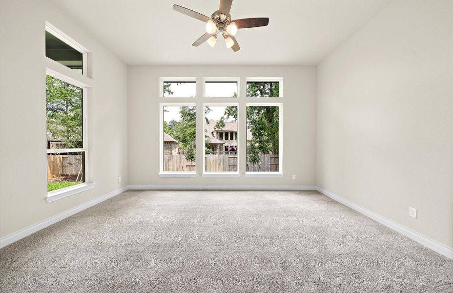 Spacious, unfurnished interior of a new home in The Woodlands Hills 65′, Willis (Image 41).