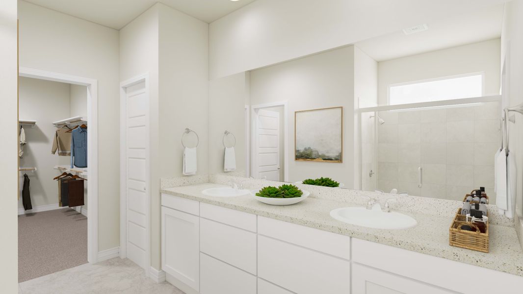 Representative furnished interior of a home built from the Lantana by Tri Pointe Homes in Mason Woods, Cypress (Image 16).