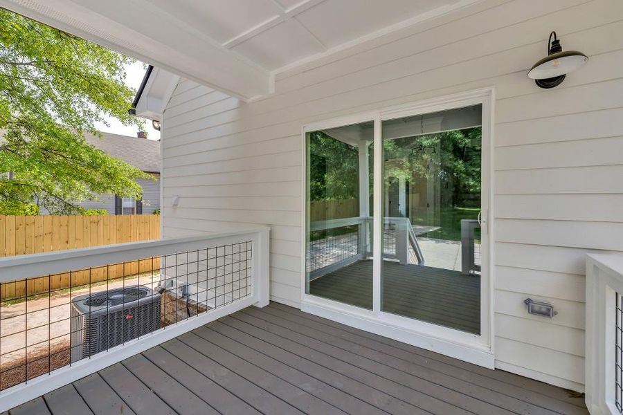 Exterior details and patio area of a home in East Marable Street, Monroe (Image 2).