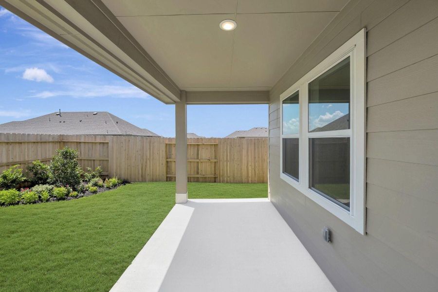 Enjoy the outdoors on the covered patio