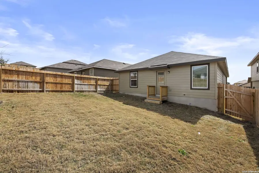 Exterior details and patio area of a home in Stonehill, San Antonio (Image 3).