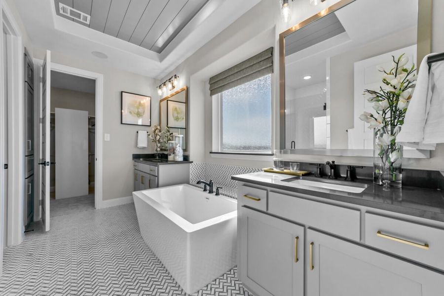 Representative furnished interior of a home built from the Harrington by Landon Homes in Lexington Frisco, Frisco (Image 8).