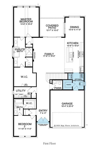 2D floor plan layout for the Camille by Landon Homes in Lexington Frisco, Frisco, TX (Image 5).