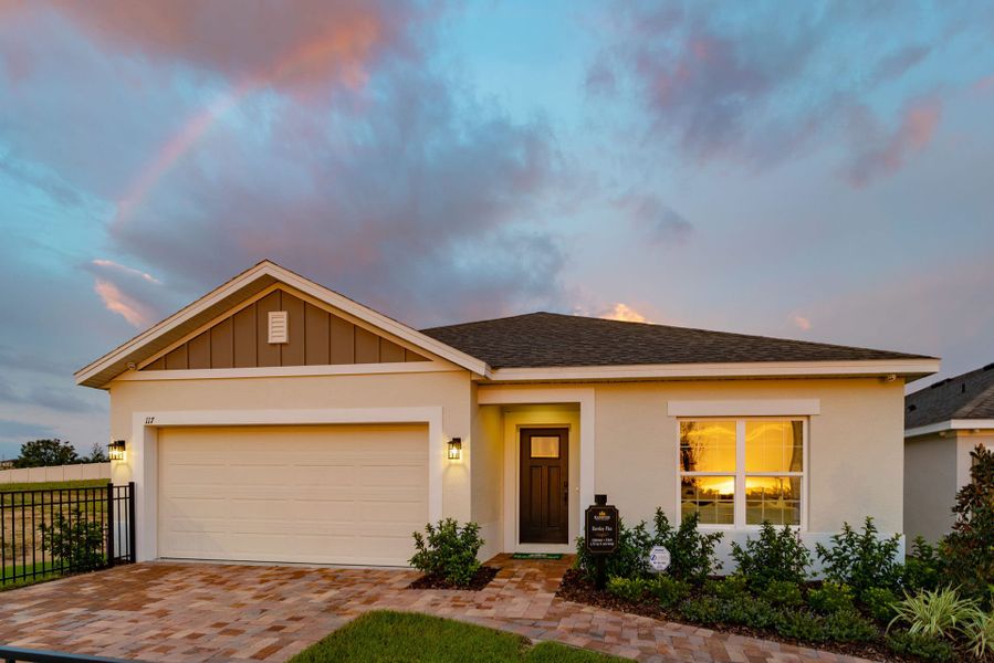 Elevation 2 Exterior Sunset | Bartley Flex | Haines City, FL | Landsea Homes