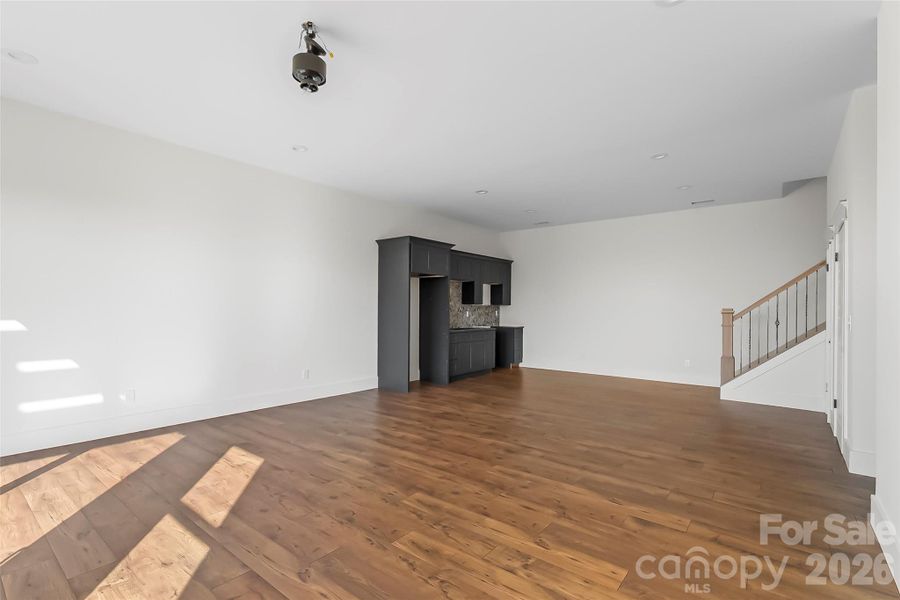 Great room in basement/second living quarters Great room in basement/second living quarters