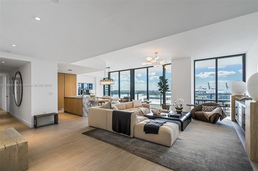 Furnished interior view inside a new home in , Miami Beach (Image 10).