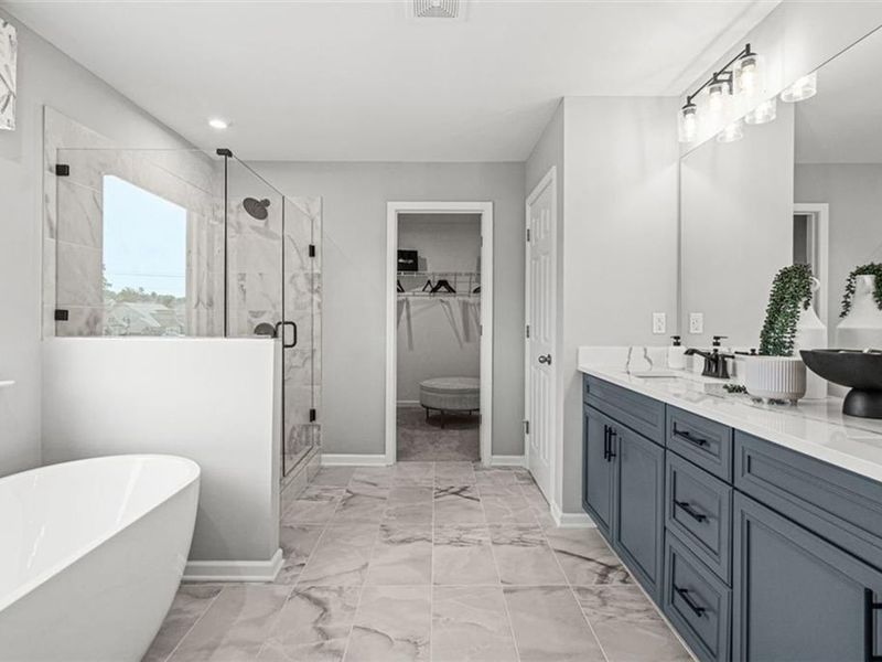 Furnished interior view inside a new home in Wehunt Meadows, Hoschton (Image 45).