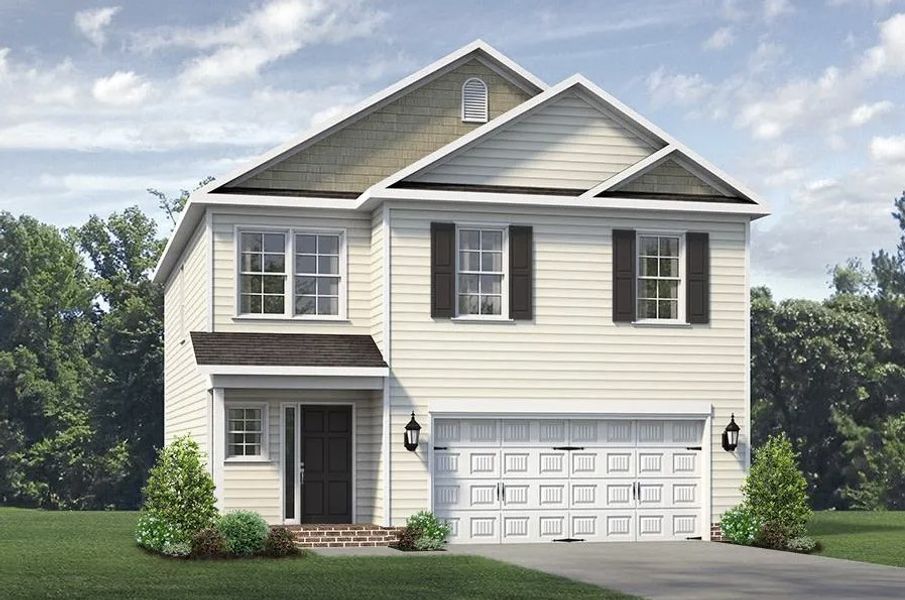 Representative exterior photo of a completed home built from the Southport by Keystone Homes NC in The Wilcox, Greensboro, NC (Image 19).