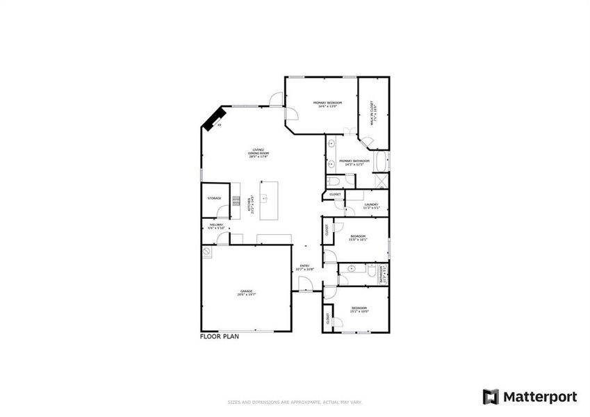 2D floor plan layout of this home in Holbrook Farm, Springtown, TX (Image 5). 2D floor plan layout of this home in Holbrook Farm, Springtown, TX (Image 5).