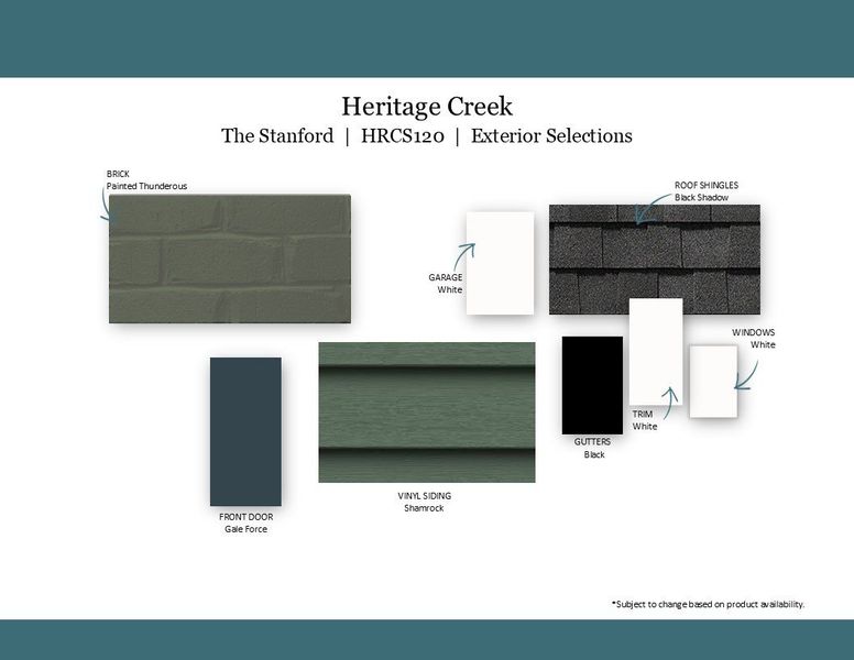 Sample of building materials used in homes in Heritage Creek, Nashville (Image 40).
