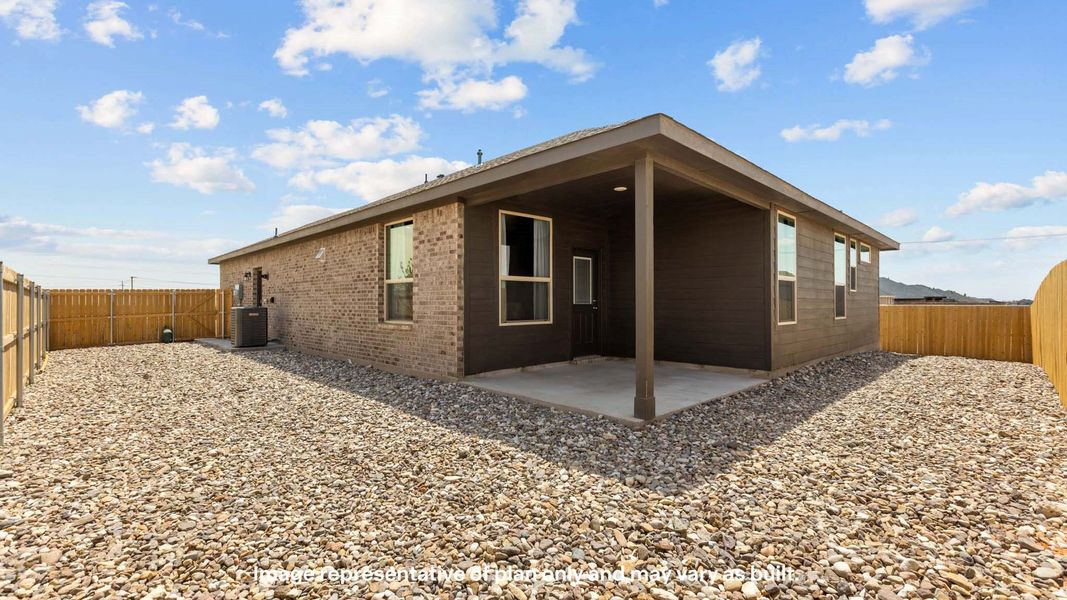 Exterior details and patio area of a home in Mustang Ridge, Andrews (Image 3).
