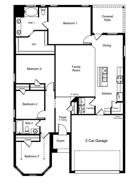2D floor plan layout of this home in Viridian, Lubbock, TX (Image 3). 2D floor plan layout of this home in Viridian, Lubbock, TX (Image 3).
