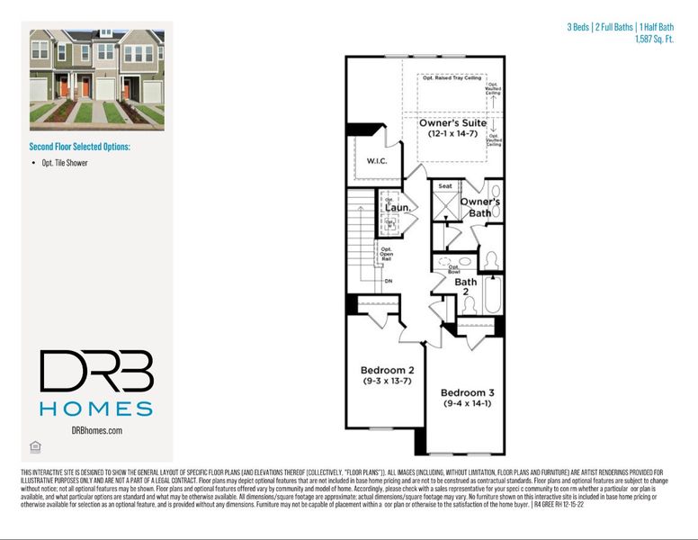 2D floor plan layout of this home in Clayton Crossing, Arden, NC (Image 6).