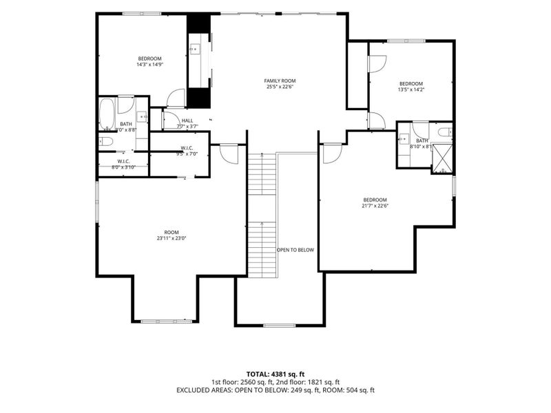 2D floor plan layout of this home in , The Woodlands, TX (Image 5).