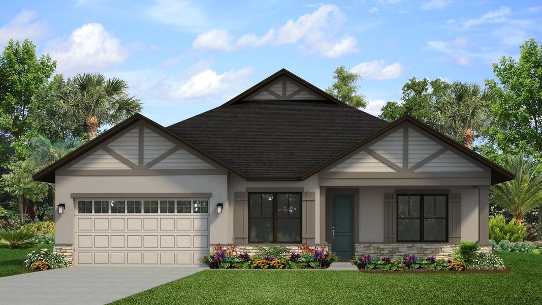 Representative exterior photo of a completed home built from the Patagonia by Park Square Residential in The Sanctuary at Seaire, Parrish, FL (Image 20). Representative exterior photo of a completed home built from the Patagonia by Park Square Residential in The Sanctuary at Seaire, Parrish, FL (Image 20).