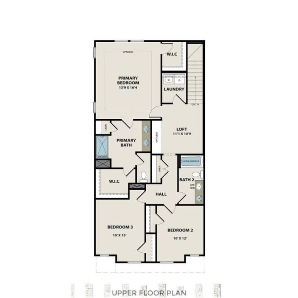2D floor plan layout of this home in Lake Park Villas, Wylie, TX (Image 46).