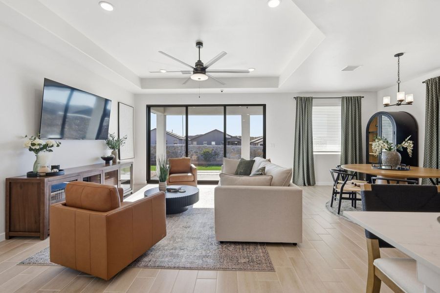 Representative furnished interior of a home built from the Valencia by Hakes Brothers in Verdancia, El Paso (Image 6).