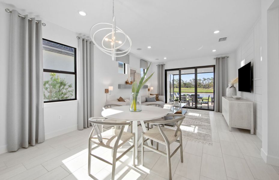 Representative furnished interior of a home built from the Contour by DiVosta in Terreno, Naples (Image 23).