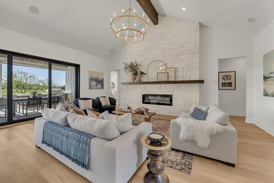 Furnished interior view inside a new home in King Oaks, Salado (Image 3).