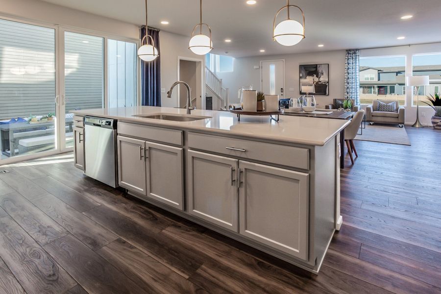 Representative furnished interior of a home built from the Newton by Hartford Homes in Trailside, Timnath (Image 32).