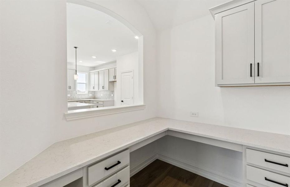 Office off kitchen and dining area Office off kitchen and dining area