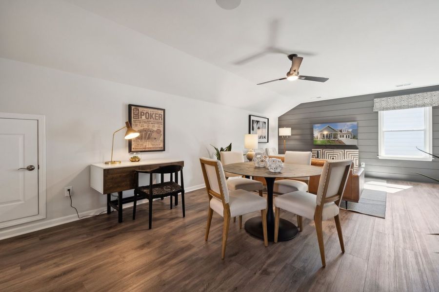 Furnished interior view inside a new home in The Beacon at Old Peachtree Single Family Homes, Lawrenceville (Image 258).