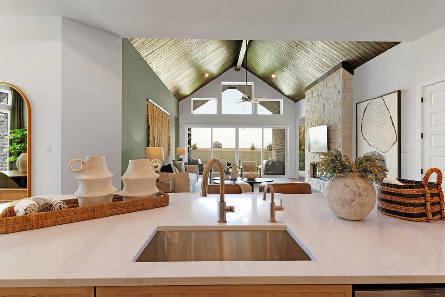 Furnished interior view inside a new home in Lariat, Liberty Hill (Image 120).