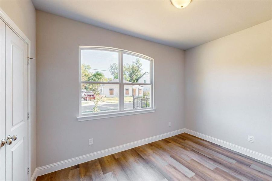 Empty room featuring light hardwood / wood-style floors