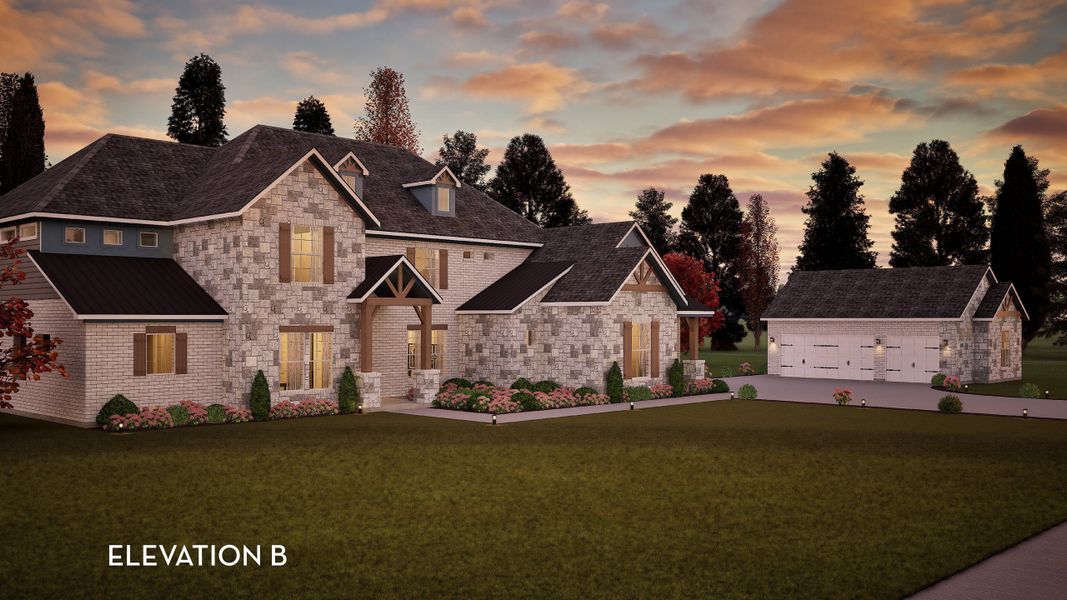 Representative exterior photo of a completed home built from the Pebblebeach by CastleRock Communities in Arcadia, Brentwood, TN (Image 25).