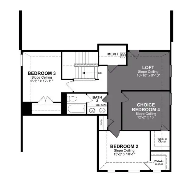 2D floor plan layout of this home in Churchill, Anna, TX (Image 4).
