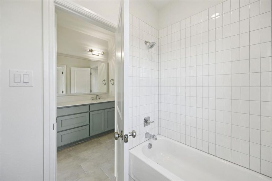 Furnished interior view inside a new home in The Reserve At Brock, Weatherford (Image 14).